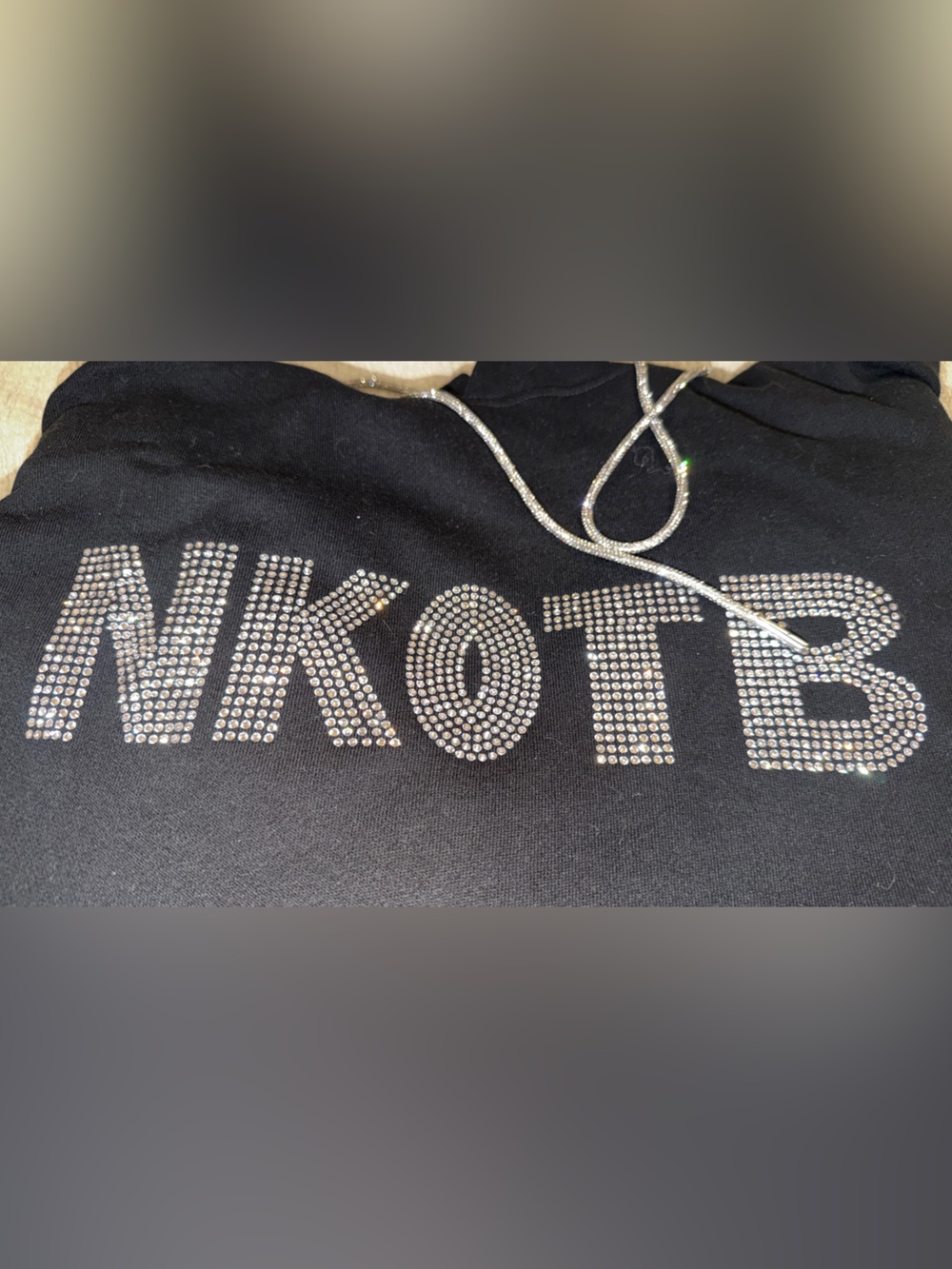 NKOTB Black Hoodie with Rhinestone Logo - Picture 4 of 4